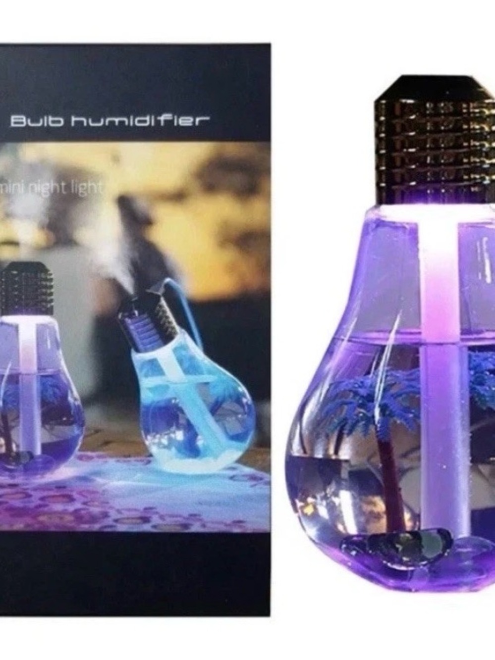 LED bulb humidifier Air ultrasonic atomization aromatic essential oil diffuser